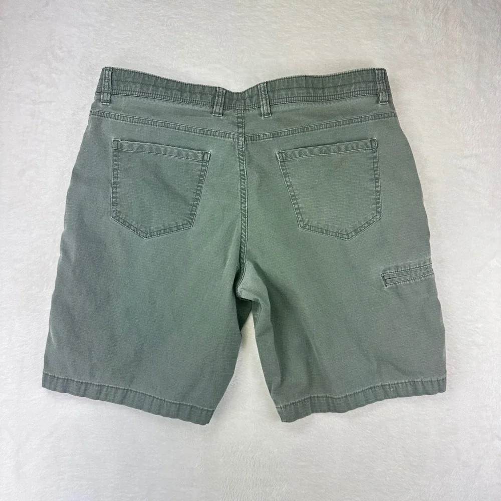 Weatherproof Cargo Shorts Mens 36 Green Beetle Regular Fit‎ Ripstop Cotton Blend